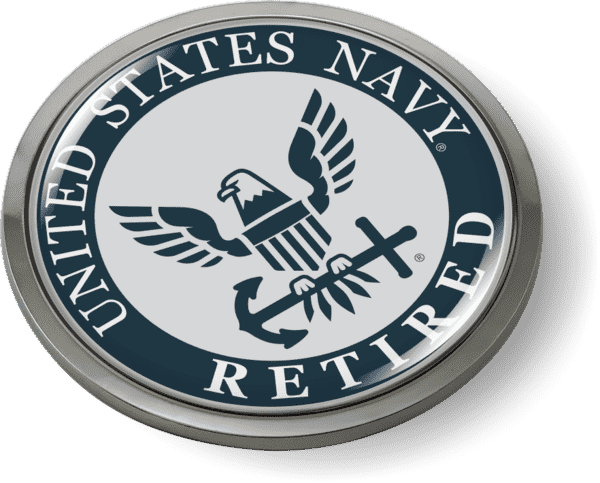 U.S. Navy Retired Eagle and Anchor Emblem (w/b)